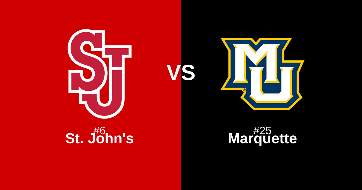 #6 St. John's vs #25 Marquette Free Pick and Prediction β March 14