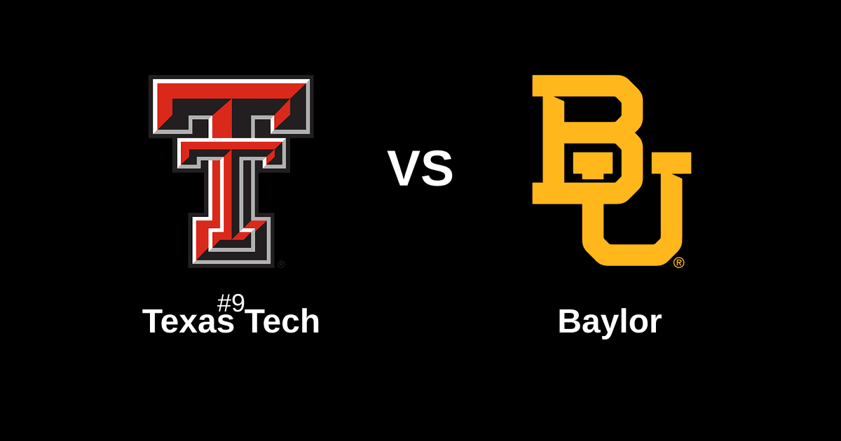 #9 Texas Tech vs Baylor Free Pick and Prediction β March 13