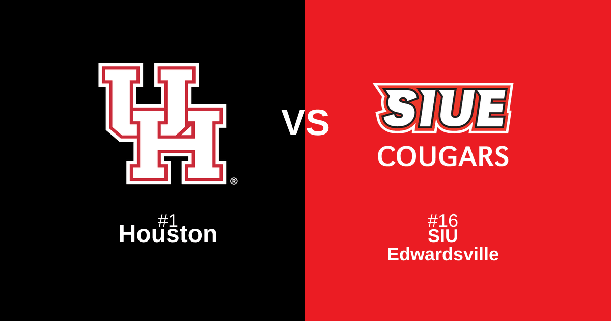 #1 Houston vs #16 SIU Edwardsville Free Pick and Prediction β March 20