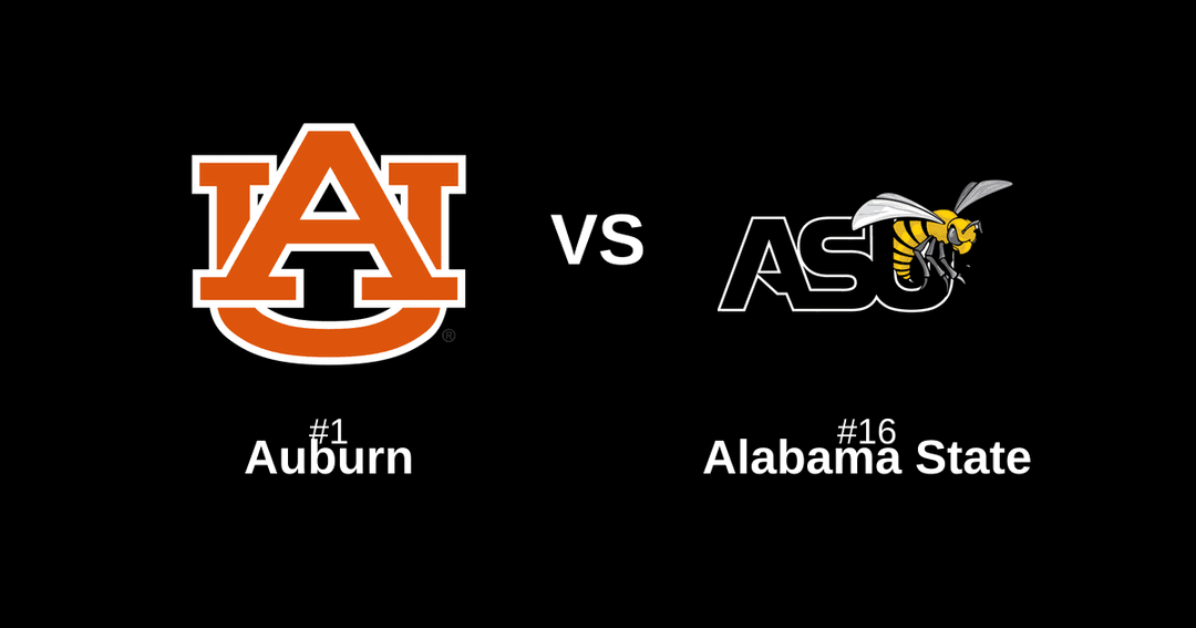 Featured image for #1 Auburn vs #16 Alabama State Free Pick and Prediction – March 20