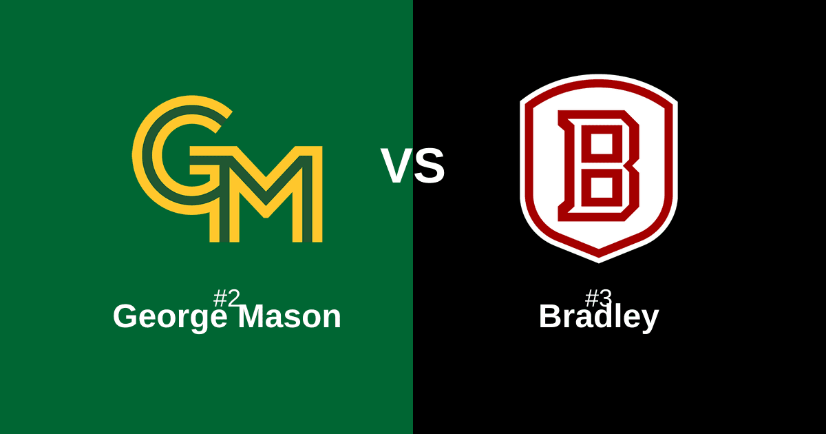#2 George Mason vs #3 Bradley Free Pick and Prediction β March 22