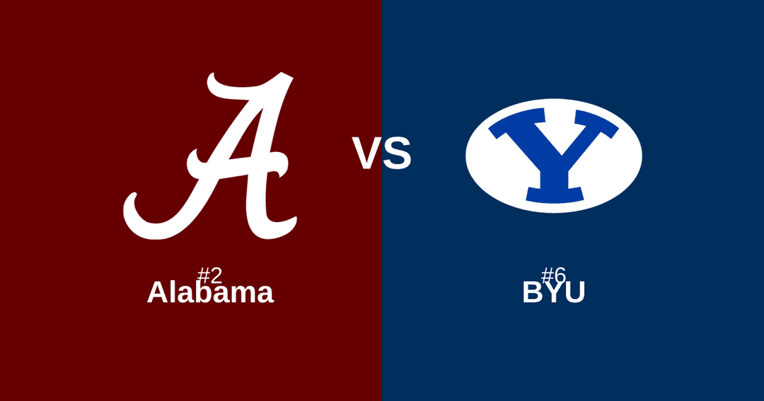 Featured image for #2 Alabama vs #6 BYU Free Pick and Prediction β March 27