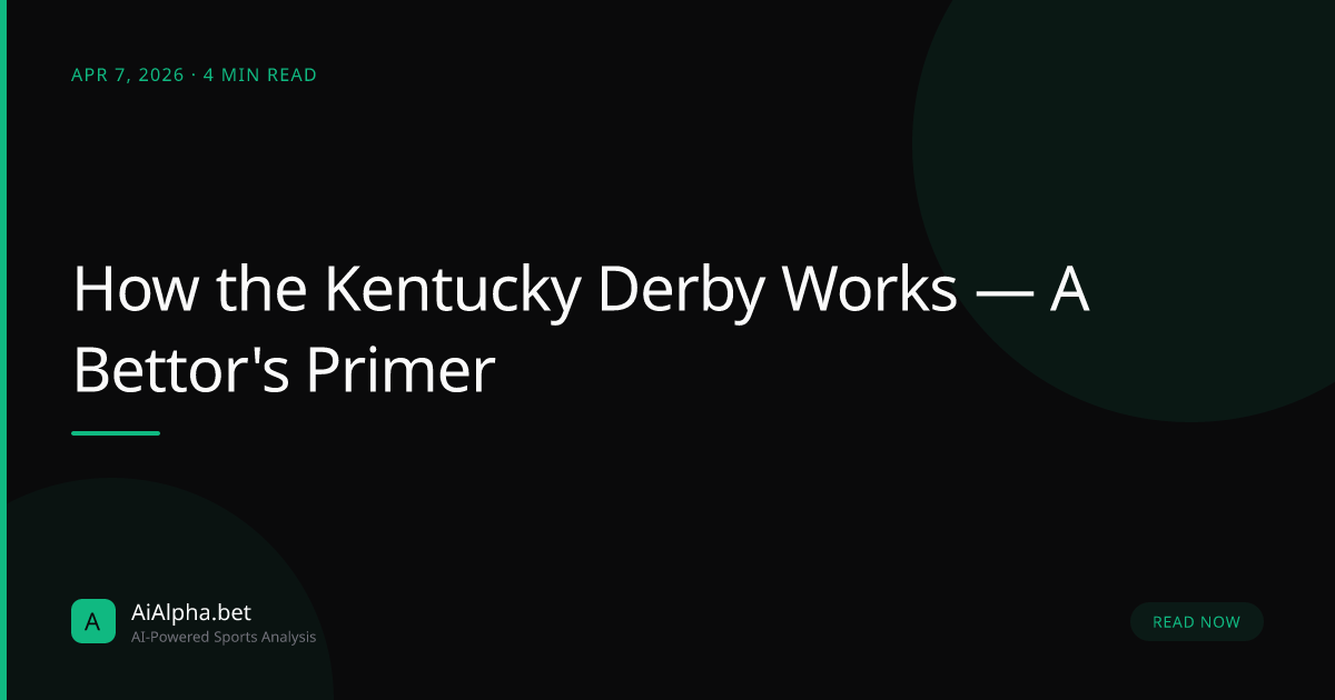 How the Kentucky Derby Works — A Bettor's Primer