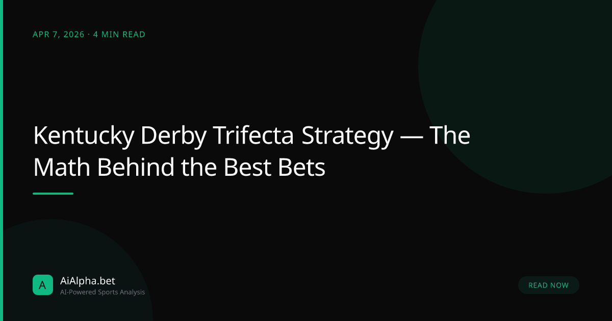 Kentucky Derby Trifecta Strategy — The Math Behind the Best Bets